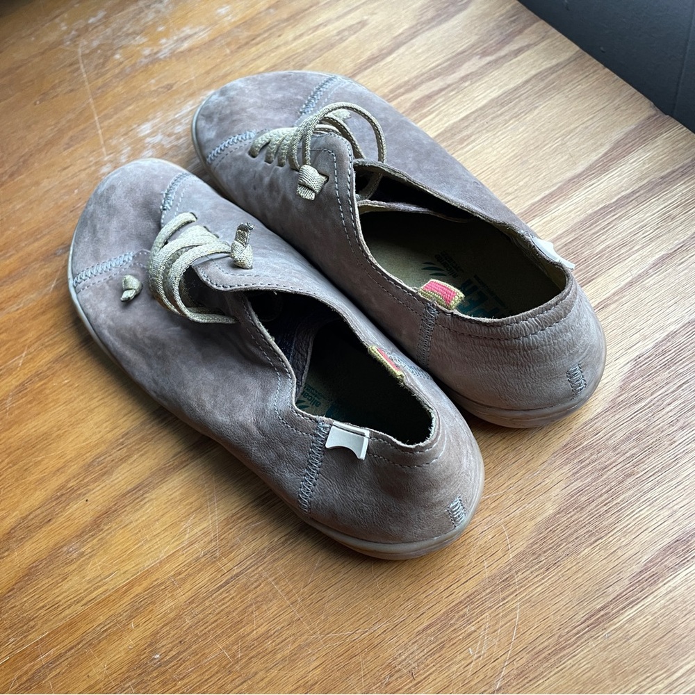 Camper Peu Alicante light brown suede lace up sneakers - Picture 2 of 8